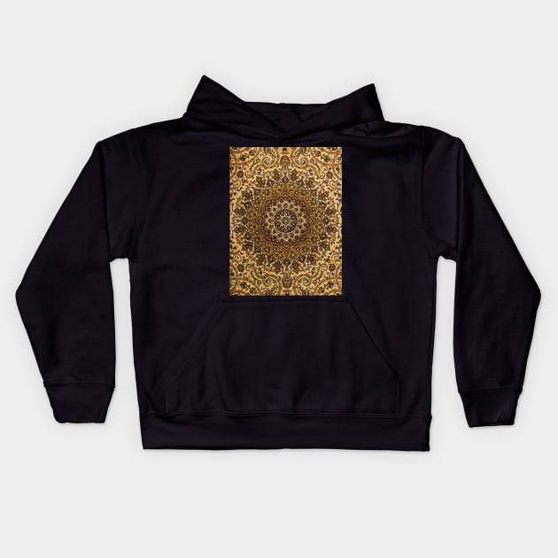 Royal Palace Cat carpet pattern Kids Hoodie by Ryan Rad